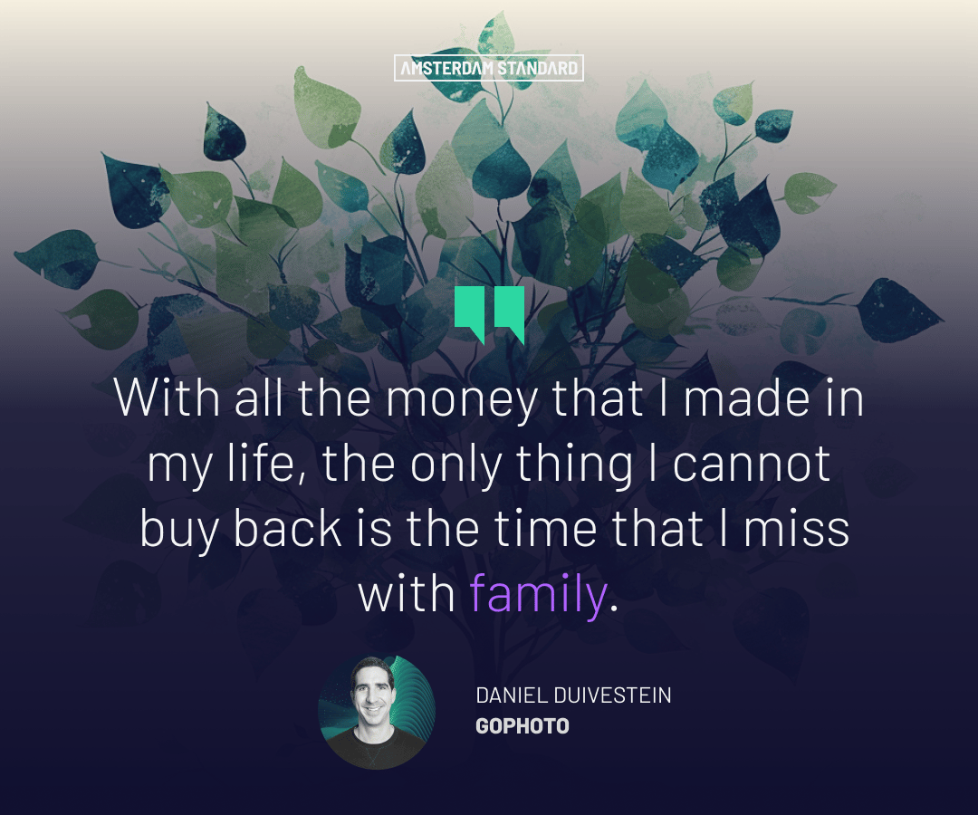 With all the money that I made in my life, the only thing I cannot  buy back is the time that I miss with family.